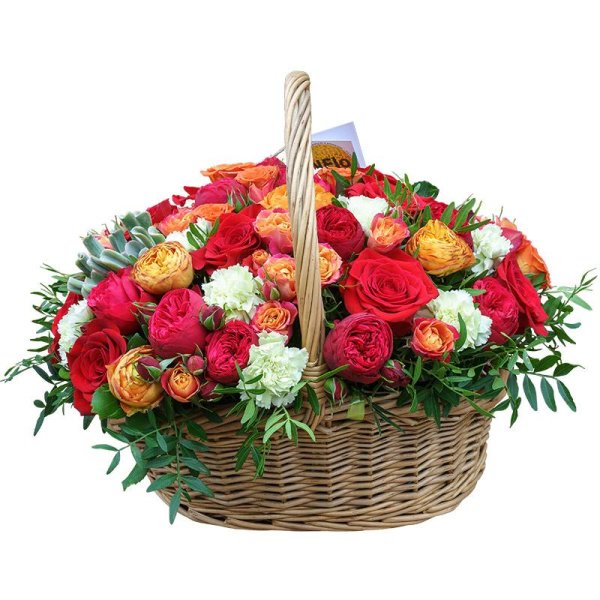 Шикарные корзины с цветами