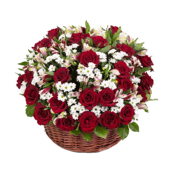 Букет "роза и Сантини"