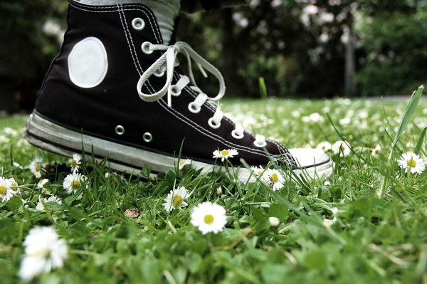 Лето кеды на природе