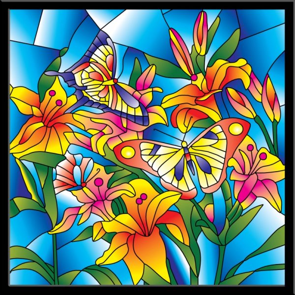 Витраж "бабочка"