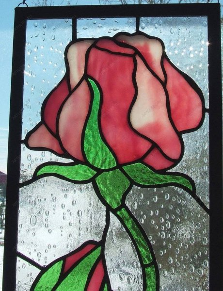 Витраж Тиффани роза