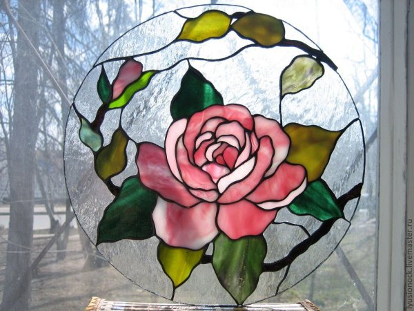 Витраж Тиффани пион