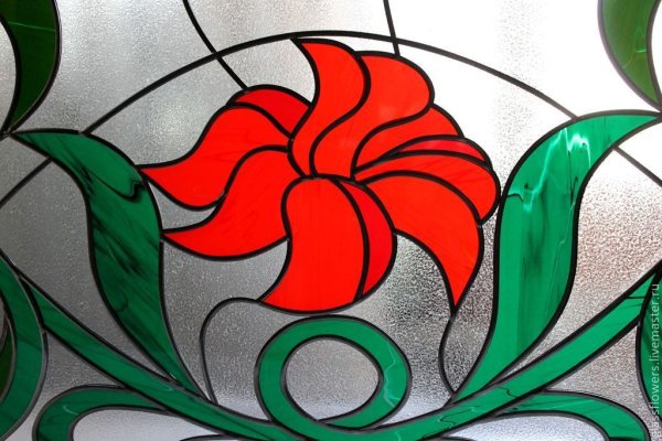 Витраж цветы