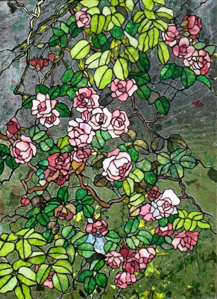 Витраж цветы