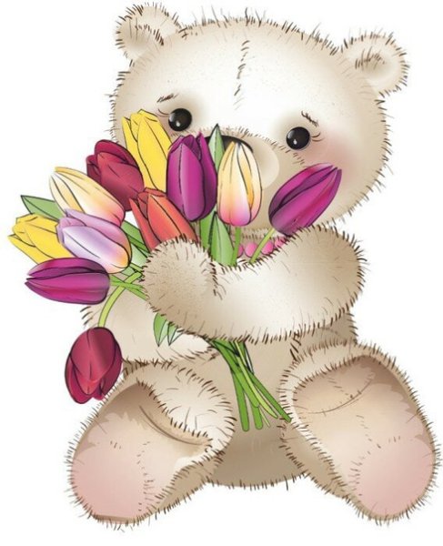 Зверушки с цветами