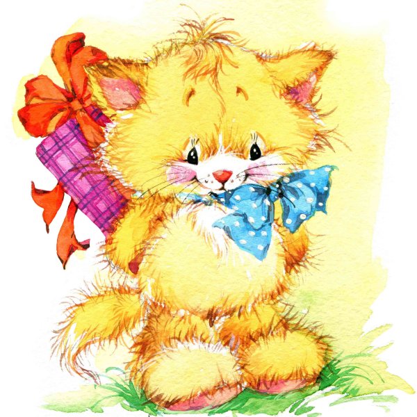 Мишка с цветами