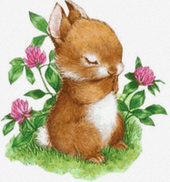 Зайчик с цветком