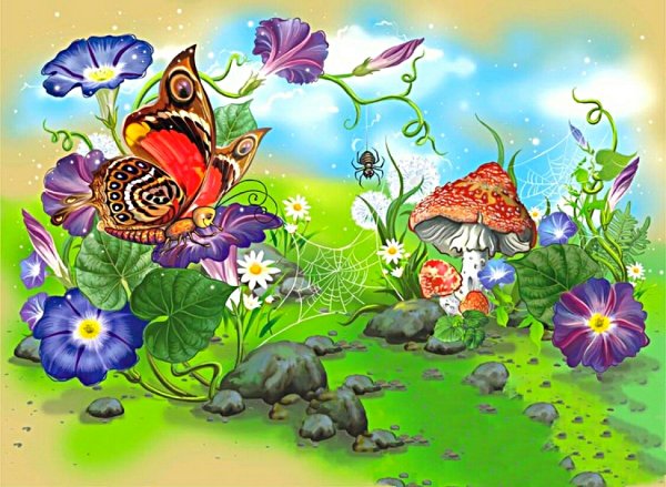 Иллюстрации к сказке Дюймовочка Андерсена