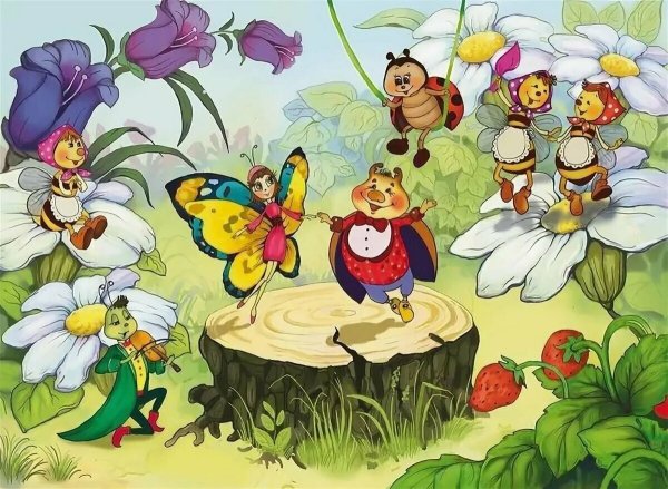 Рисование Поляна цветов