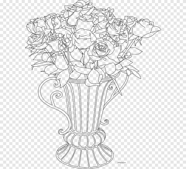 Раскраска букет роз