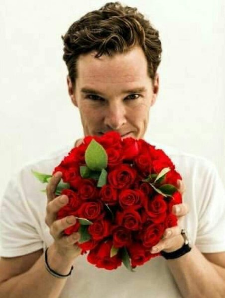 Мужчина с цветами