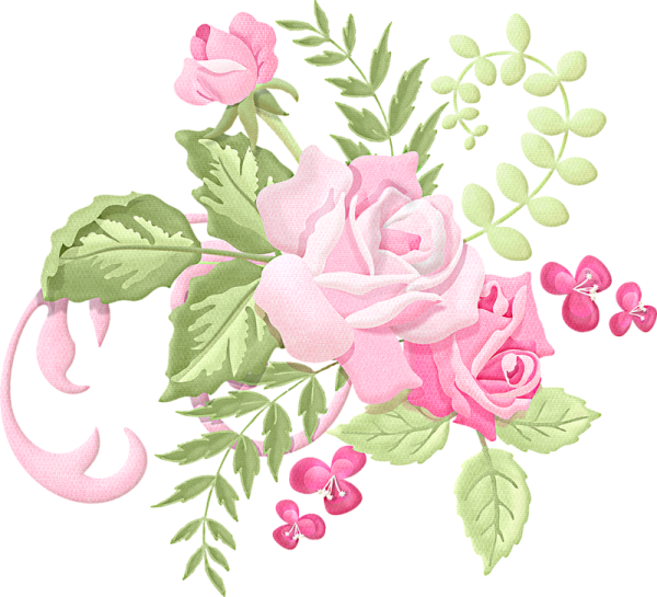 Розовые розы орнамент