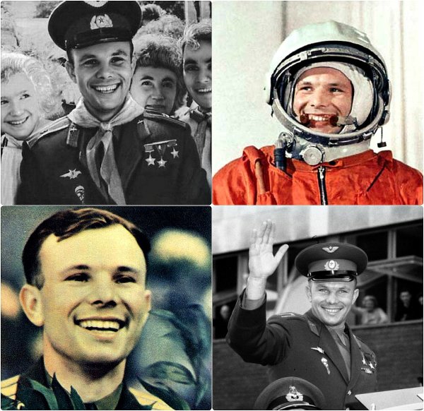 Юрий Гагарин в фуражке