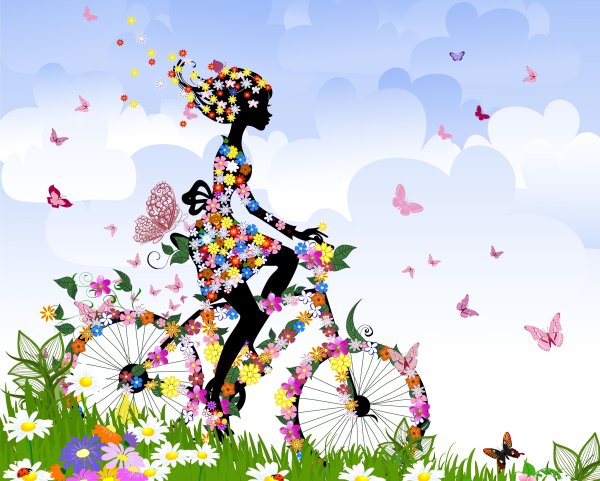 Цветы в рожке