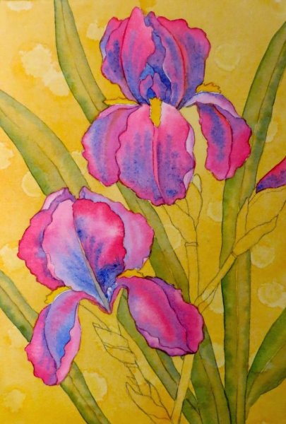 Рисование цветов красками