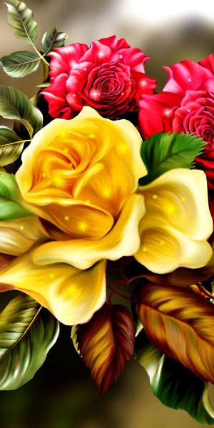 Букет роз для коллажа