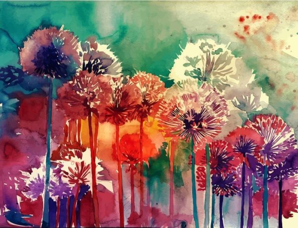 Рисунки акварелью