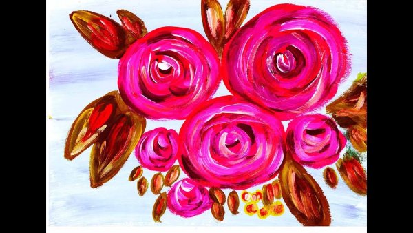 Мастер-класс цветы красками для детей