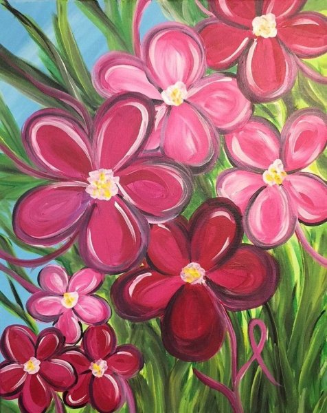 Цветы гуашью