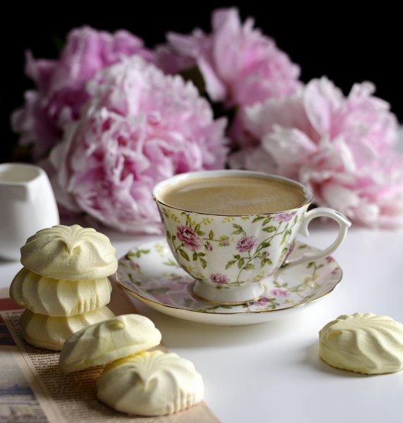 Доброе утро кофе и зефир