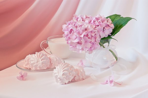 Цветы и пирожные