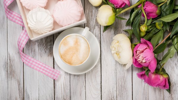 Чай с зефиром