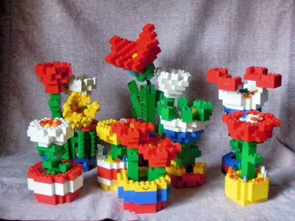 Цветы из лего конструктора