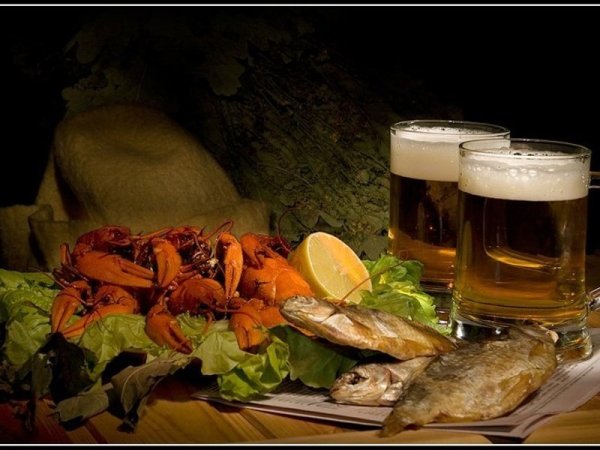 Баня пиво рыба