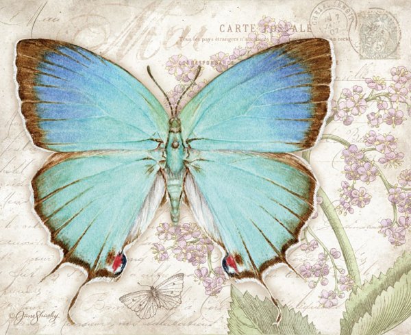 Винтажные бабочки для декупажа