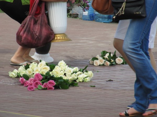 Одинокая роза с шипами