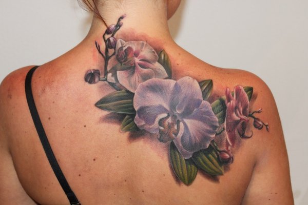Тату Орхидея на руке