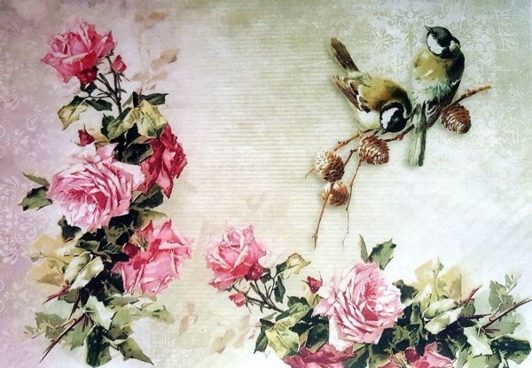 Бумага для декупажа цветы