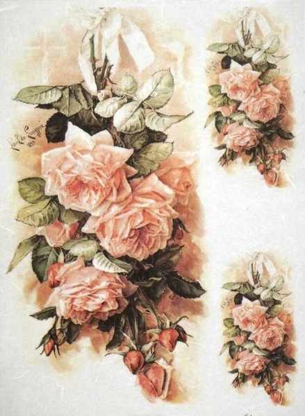 Бумага для декупажа цветы