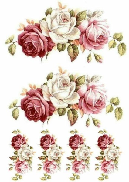 Распечатки для декупажа цветы