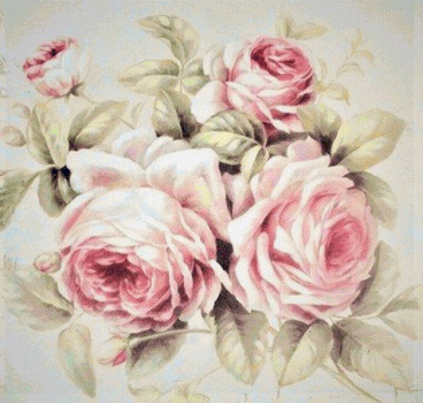 Винтажные цветы для декупажа