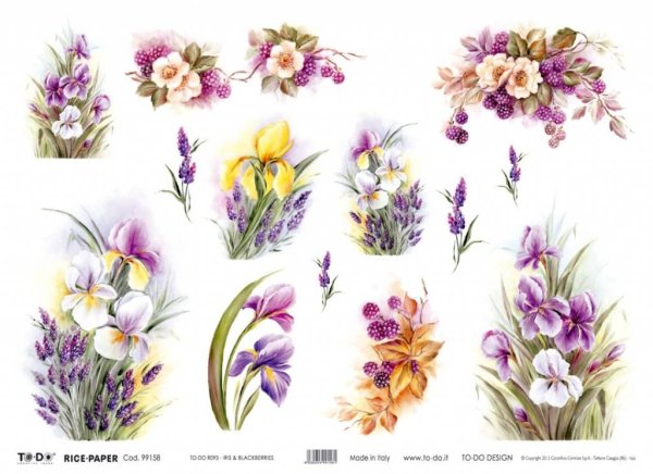 Декупажные карты луговые цветы