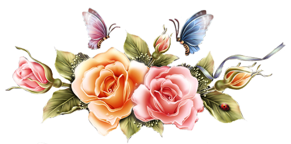 Цветы на белом фоне