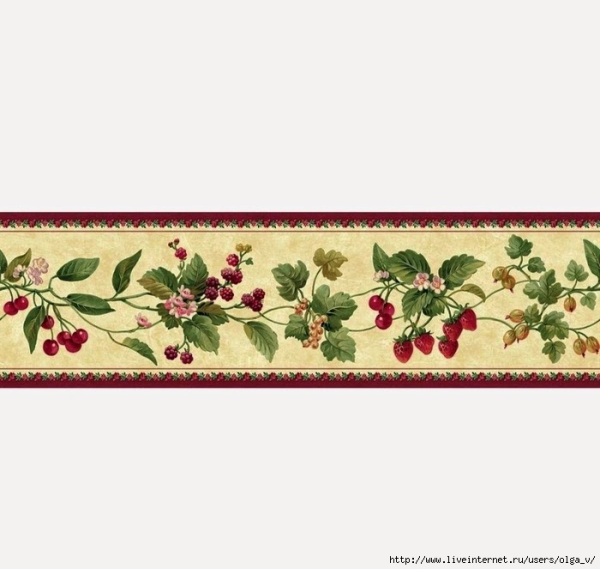 Цветочные бордюры для декупажа