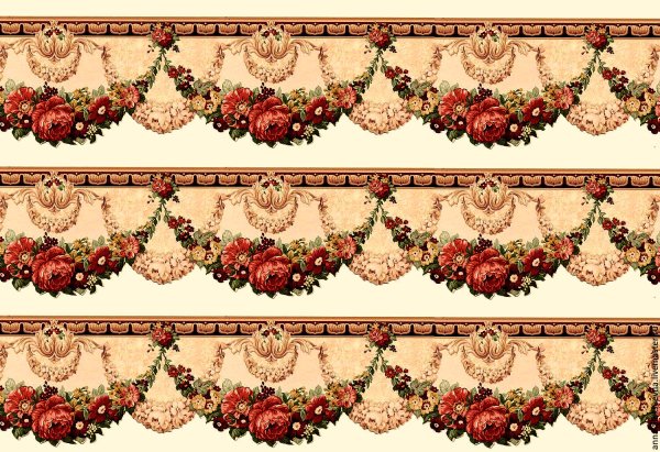 Винтажные бордюры для декупажа