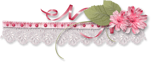 Цветочные бордюры на прозрачном фоне