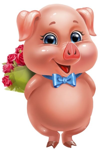 Хрюшка с цветочками