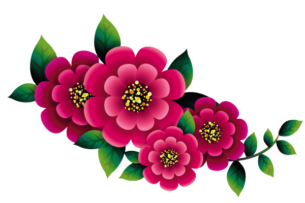 Яркие цветы для вырезания