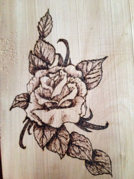 Цветы для выжигания по дереву