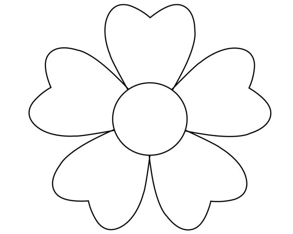 Трафареты цветов для детей
