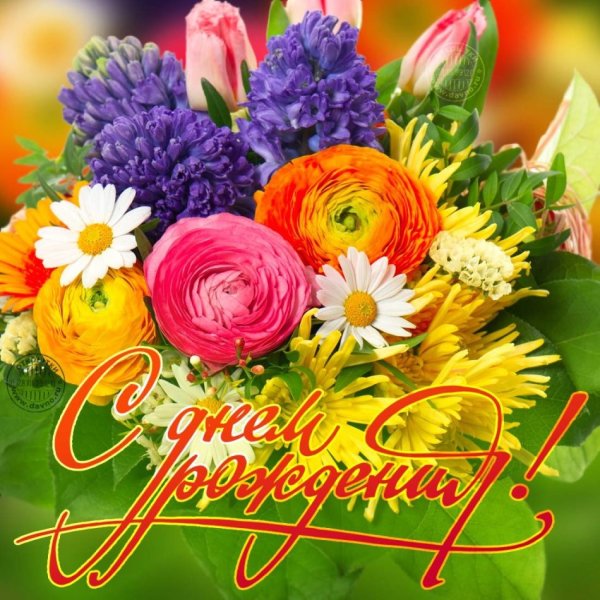 С днем рождения яркие цветы