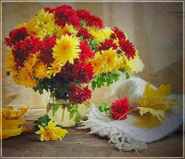 Букет "осенние хризантемы"