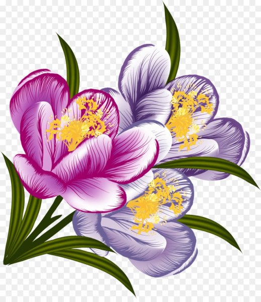 Цветы мультяшные