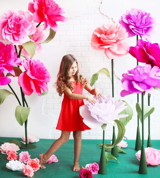 Гигантские бумажные цветы