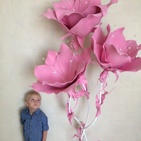 Большие цветы из фоамирана