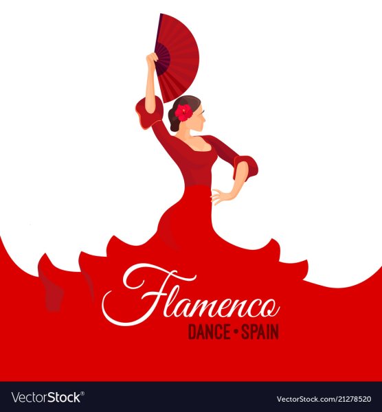 Женщина фламенко на фоне моря